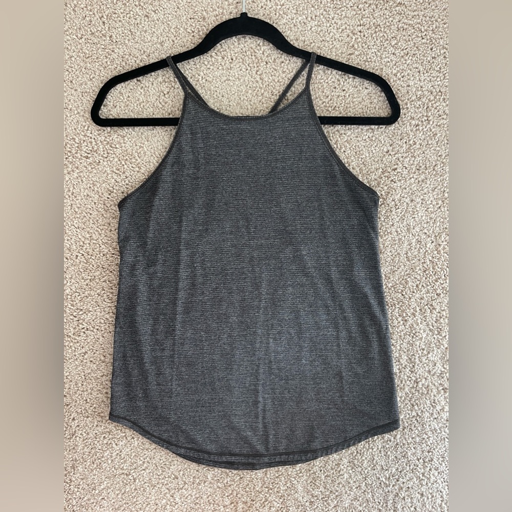 Women's Lululemon Fast As Light Tank, Size 6, Heathered Black